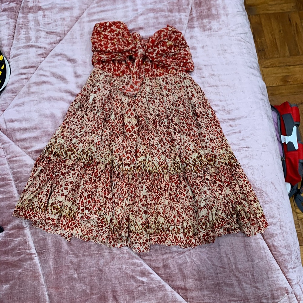 Free people strapless mini dress